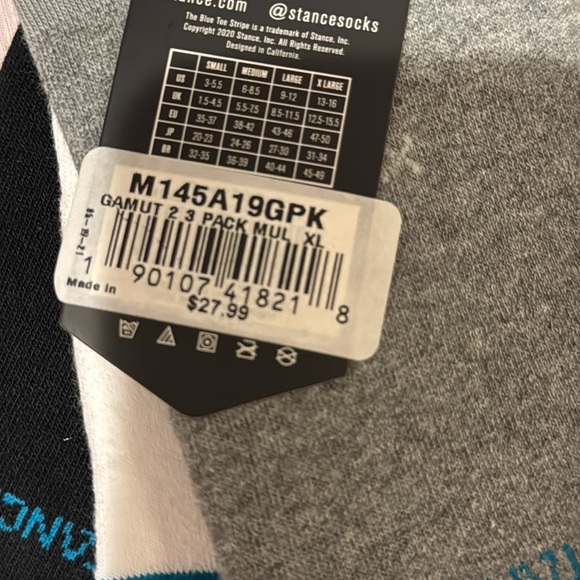 STANCE MEN’S CASUAL NO SHOW HEIGHT IN THREE PACK OF ASSORTED COLORS SIZE XL NWT - Picture 3 of 3